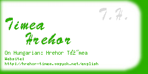 timea hrehor business card